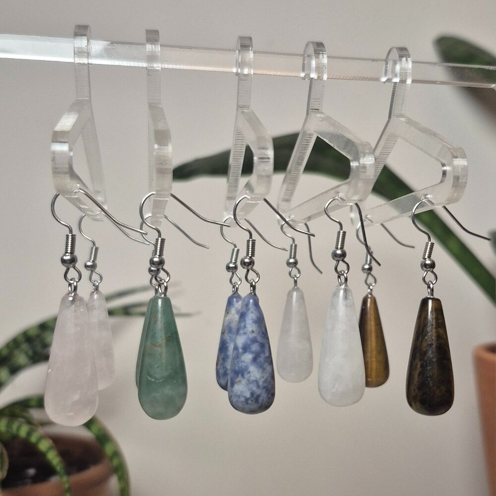 Gemstone Drop Earrings